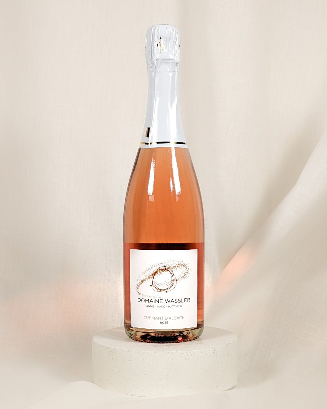 Produktfoto eines Cremant d'Alsace Rosé der Domaine Wassler